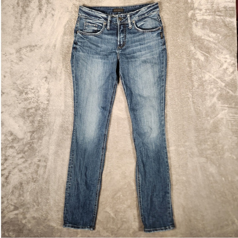 Silver Jeans Co. Jeans Womens 27 Boyfriend Blue L27101EGX485 Stretch EUC